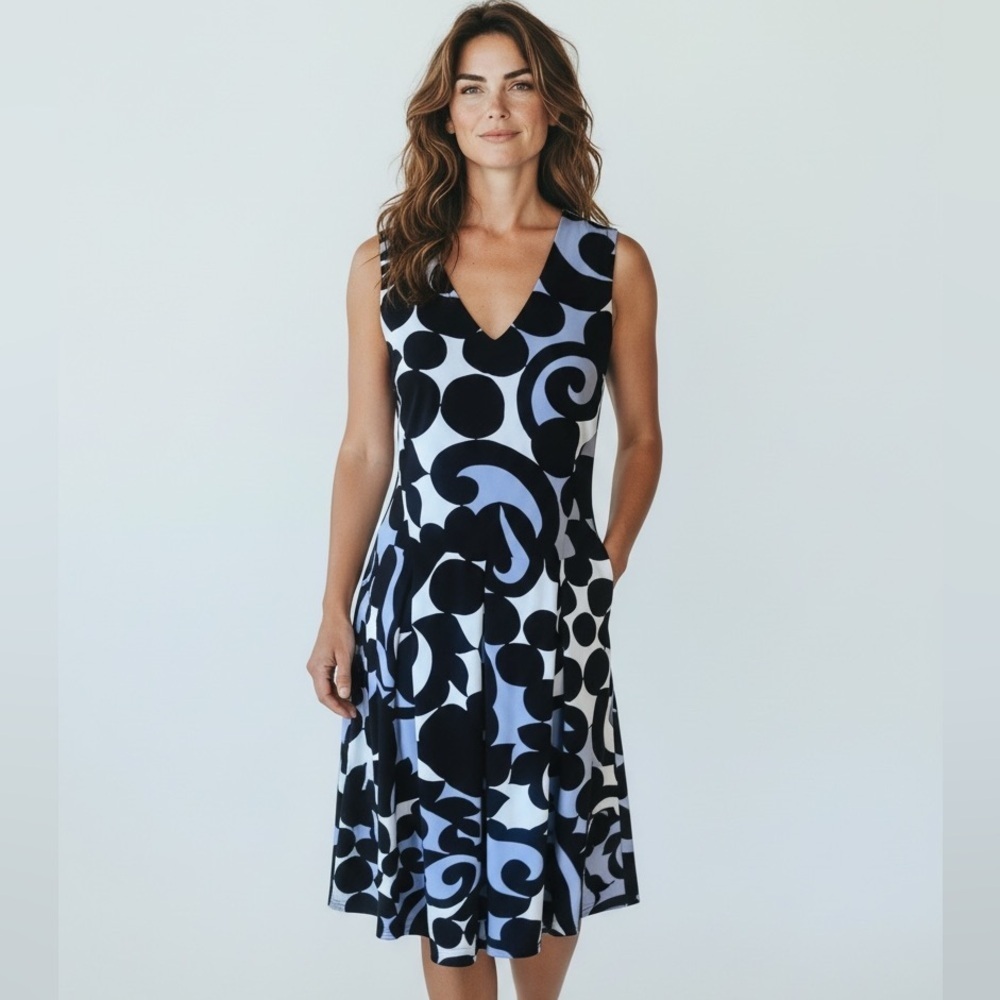 Ann Taylor sleeveless dress V-neck fully lined back zipper size 4T NWOT - Picture 1 of 16